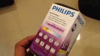 Philips LED E27 2700K 5W Bulb vs 11W CFL Review [upl. by Jadd]