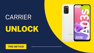 Unlock Samsung Galaxy A03s  How to unlock Samsung Galaxy A03s [upl. by Yemar]