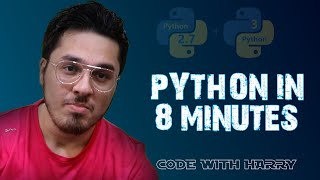 Python in 8 Minutes in Hindi 🐍 [upl. by Berga]