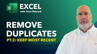 Excel Remove Duplicates Part 2 Keep Most Recent Data [upl. by Maria]