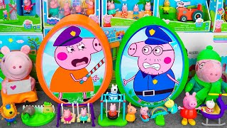 94 Minutes Satisfying with Unboxing Giant Daddy Pig Police Egg Mummy Pig Police Egg Review Toys [upl. by Gold]