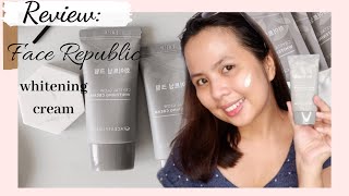 REVIEW Face Republic Whitening Cream  for radiant and glowing skin [upl. by Smada841]