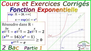 Fonction Exponentielle  Cours et Exercices Corrigés  2Bac – Partie1 [upl. by Ettesus820]