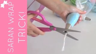 Saran Wrap Trick How To Fill a Piping Bag With Frosting  Lindsay Ann Bakes [upl. by Sada]