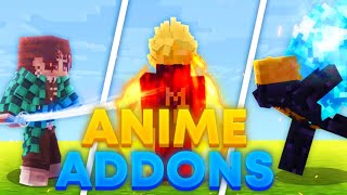 Top 5 COOLEST Anime Addons 120 MCPE amp Minecraft Bedrock [upl. by Bordy]