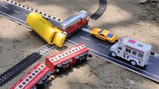 Senty train railroad crossing miniature diecast model unboxing [upl. by Magdau]