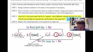 Balancing Redox Reactions  ElectronTransfer Method [upl. by Gilberta]