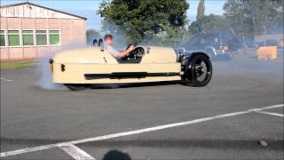 Morgan 3 Wheeler Burnout 2 [upl. by Aribold753]