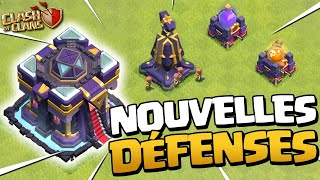 DEUX NOUVELLES DÉFENSES OFFICIELLEMENT AJOUTÉES AVEC lHÔTEL DE VILLE NIVEAU 15  Clash of Clans [upl. by Lemyt]