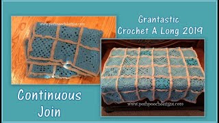 Grantastic CAL  Continuous Join crochet crochetvid [upl. by Artekal658]