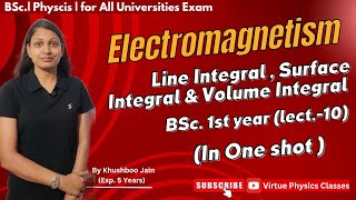 Line  Surface amp Volume Integral  lect10  Electromagnetism physics [upl. by Cardew]