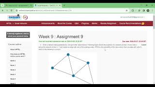 Social Networks  NPTEL Swayam  Week 9 assignment Answers 2024 [upl. by Jerz]