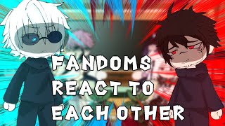 Fandoms react to each other Gojo vs Sukuna  Gacha React [upl. by Myrle]