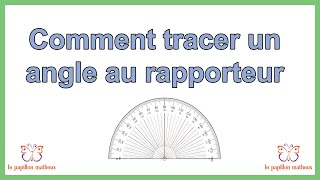 Comment tracer un angle au rapporteur tracer un angle au compas [upl. by Lleuqram]