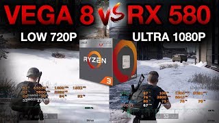 RYZEN 3 2200G VEGA 8 vs RX 580 2019 GAMES [upl. by Demmahum]