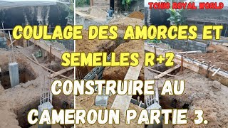 coulage des semelles Construction immeuble R2  fouilles et début soubassements partie 3 [upl. by Oalsecnew779]