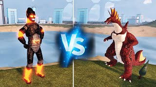 Jet Jaguar vs Titanosaurus Battle  Kaiju Universe [upl. by Akimihs60]