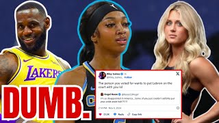 Riley Gaines Uses LEBRON JAMES To CRUSH Angel Reeses DUMB Election Meltdown WNBA [upl. by Raynata]