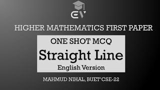 Straight Line One Shot MCQ  Higher Mathematics First Paper  HSC English Version [upl. by Starobin]