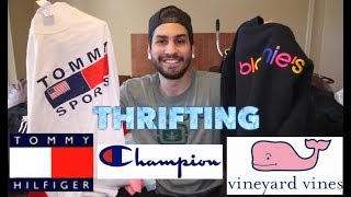 TRIP TO THE THRIFT VTG TOMMY HILFIGER VINEYARD VINES CHAMPION [upl. by Rem863]