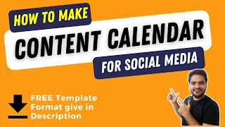 How to make Social Media Content Calendar  Free Template Included  Content Calendar Tutorial [upl. by Ahsatel929]