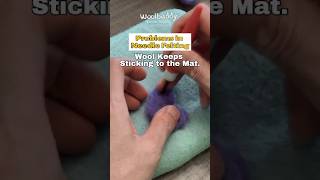 Stop Wool from Sticking to the Felting Mat needlefelting feltingmatproblem diycrafts shorts [upl. by Yendic]