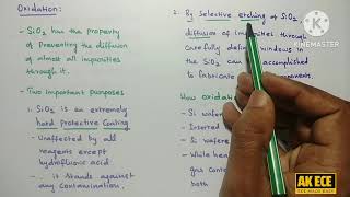 Oxidation  Fabrication of IC [upl. by Stanzel447]