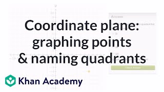 Coordinate plane graphing points and naming quadrants  Negative numbers  6th grade  Khan Academy [upl. by Barker994]