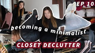 closet declutter  why i left  Becoming a Minimalist Episode 10 [upl. by Caterina]