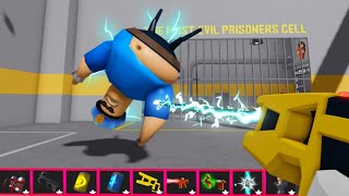 Play with ITEMS Barry Prison Run HARD MODE Roblox obby [upl. by Shepperd]