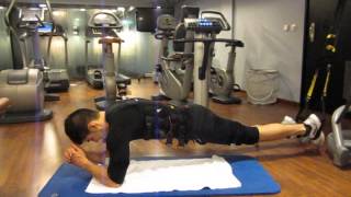 Miha bodytec  Plancha abdominal con trabajo de pierna [upl. by Nirtiak]