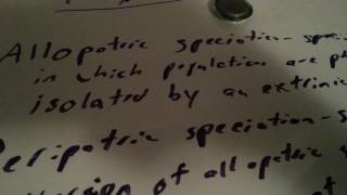 Evolutionary Biology 4 Types of Speciation  Allopatric Peripatric Parapatric amp Sympatric [upl. by Cathee]