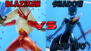 Pokken tournament  Blaziken vs Shadow Mewtwo [upl. by Lleirbag]