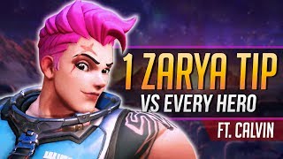 1 ZARYA TIP for EVERY HERO ft aimbotcalvin [upl. by Refannej822]