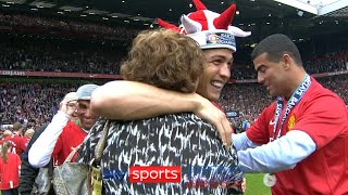 Cristiano Ronaldo celebrates Premier League title with his mum [upl. by Oibaf]