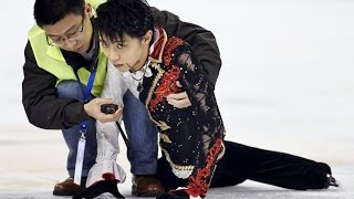 Hanyu scary crash Yan Han [upl. by Adnohral]