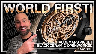 WORLD FIRST Audemars Piguet Black Ceramic Openworked 15416CE [upl. by Teragramyram337]