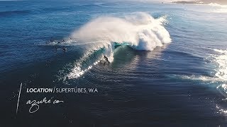 Drone footage of Surfing at Perfect Supertubes in Western Australia [upl. by Trude]