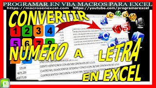 26 ❤️ Como CONVERTIR 🔥 NUMERO a LETRA en EXCEL VBA [upl. by Fidellia]