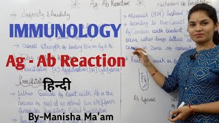 Antigen antibody reaction in hindi AgAb Reaction Types of agab reaction  Precipitation reaction [upl. by Triny]