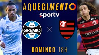 GRÊMIO X FLAMENGO  AQUECIMENTO AO VIVO E COM IMAGENS  BRASILEIRÃO 2024  live  sportv [upl. by Gehman]