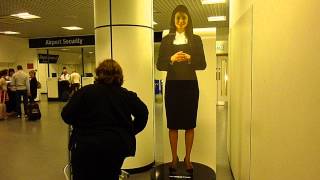 Glasgow Airport Clever Security Notifications Hologram [upl. by Braun]