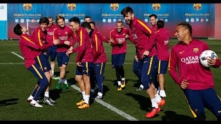 FC Barcelona training session Amazing rondo [upl. by Rudyard]