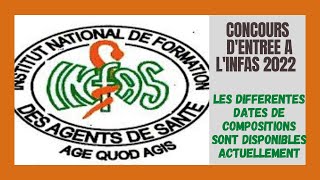 Concours DEntrée A LINFAS 2022 Calendrier Des Compositions Disponibles Des Astuces Pour Réussir [upl. by Richy]