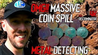 OMG MASSIVE COIN SPILL METAL DETECTING UK [upl. by Cacilia]