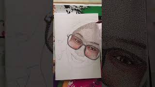 Commission done painting pointillism art commission shortvideo sketch [upl. by Akieluz491]