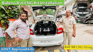 Baleno Bs6 CNG Installation  Govt Approved Kits  Deepu Cng  Baleno 2023 [upl. by Posehn]