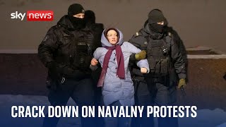 Alexei Navalny dies Russian police crack down on protests as at least 100 arrested [upl. by Roid]