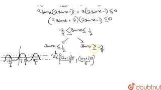 The solution of sqrt52sinx ge 6 sinx1 is [upl. by Yrdnal]