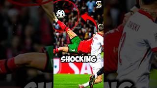 Cristiano Ronaldos insane bicycle kick for Portugal against Poland ronaldo cr7 football [upl. by Chabot536]